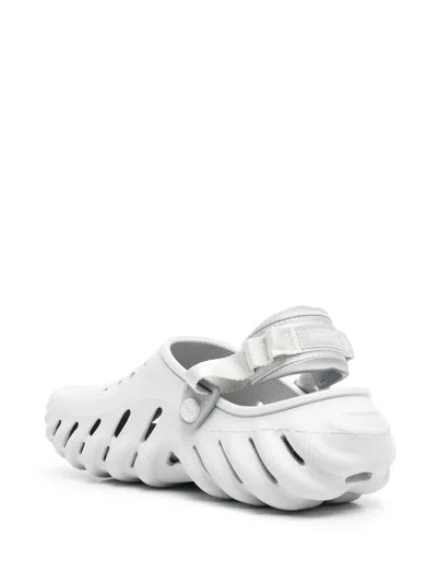 Crocs Cut Out-detail Chunky Sandals In Gray