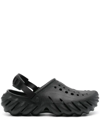 Crocs Echo Logo-embossed Clogs In Black