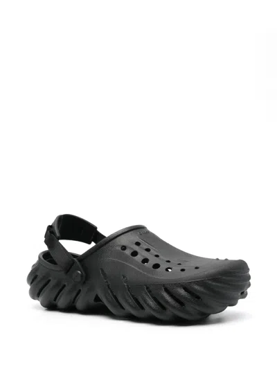 Crocs Echo Logo-embossed Clogs In Black