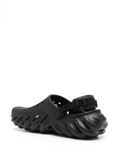Crocs Echo Logo-embossed Clogs In Black
