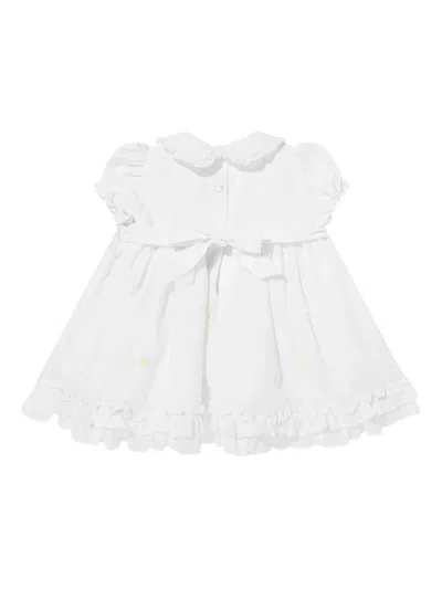 Sarah Louise Baby Girls Smocked Dress In White
