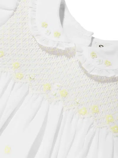Sarah Louise Baby Girls Smocked Dress In White