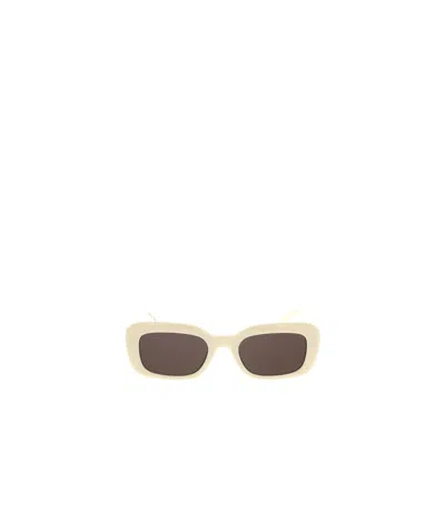 Saint Laurent Full Frame Sunglasses In Ivory White