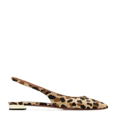 Aquazzura Purist Sling Flat In Natural In Nude