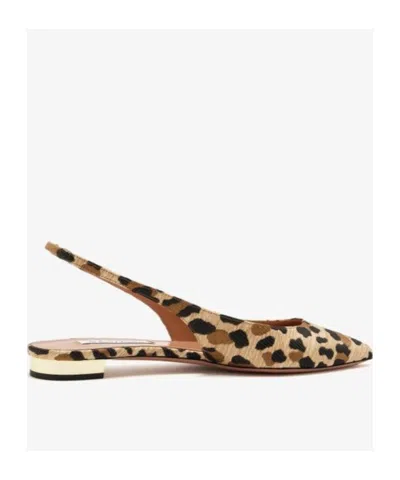 Aquazzura Purist Sling Flat In Natural In Nude