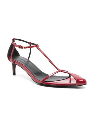 Khaite 35mm Loulou Leather Sandals In Red