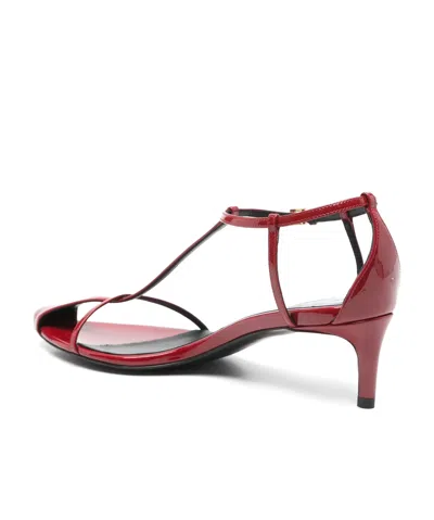 Khaite 35mm Loulou Leather Sandals In Red