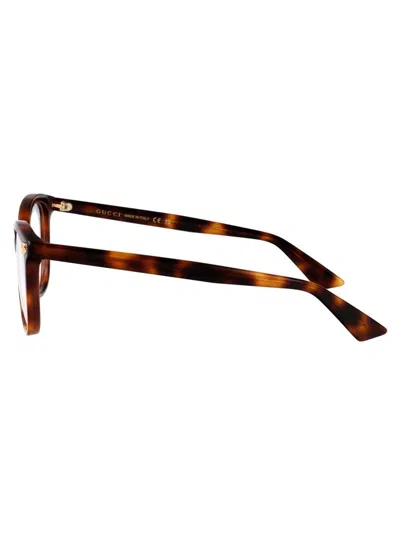 Gucci Havana-havana-transparent Recycled Acetate Glasses In Havana-havana-transparent