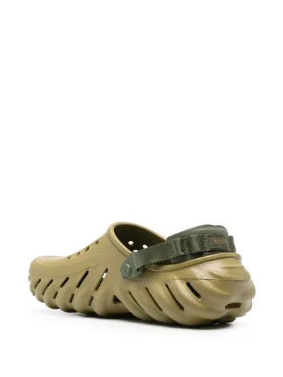 Crocs Echo Perforated Clogs In Green