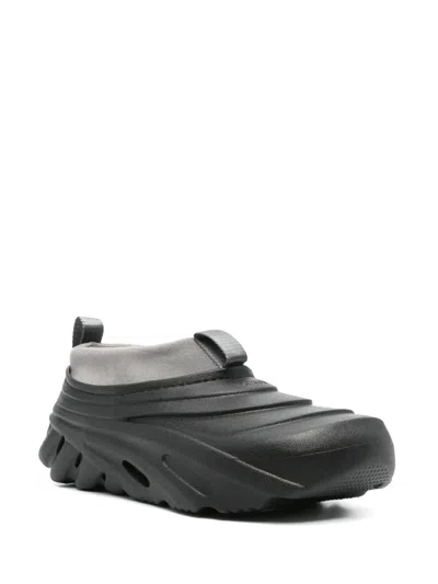 Crocs Black Rubber Echo Storm Slip Ons In Black