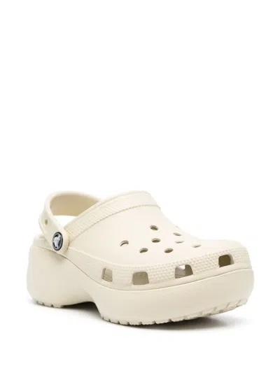 Crocs Classic Platform Lined Sabots Femmes Bone 36 In Neutral