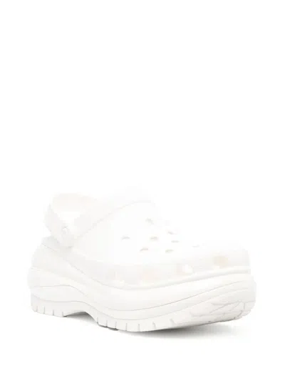 Crocs Perforated Platform Clogs In White
