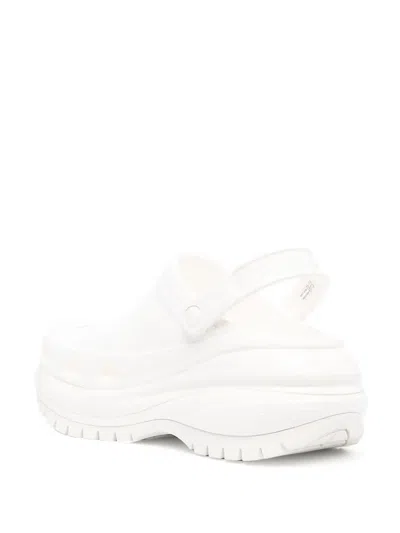 Crocs Perforated Platform Clogs In White