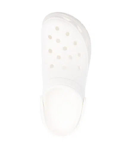 Crocs Perforated Platform Clogs In White