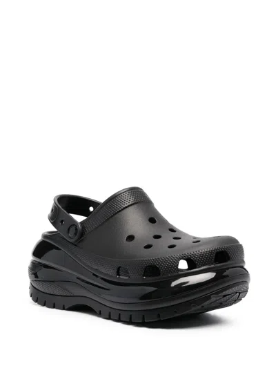 Crocs Perforated Platform Clogs In Black