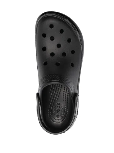 Crocs Perforated Platform Clogs In Black
