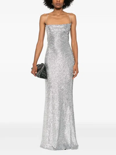 Moos Studio Pisces Moon Maxi Dress In Silver