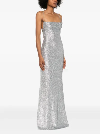 Moos Studio Pisces Moon Maxi Dress In Silver