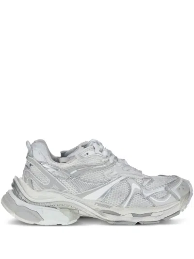 Balenciaga Runner 2.0 Sneakers Grey Silver In Animal Print