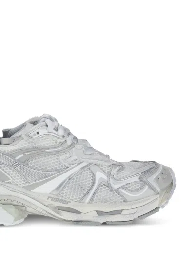 Balenciaga Runner 2.0 Sneakers Grey Silver In Animal Print