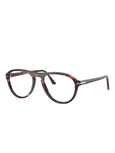 Persol Pilot-frame Glasses In 褐色