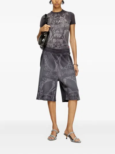 Diesel T-uncuties R6 T-shirt In 黑色