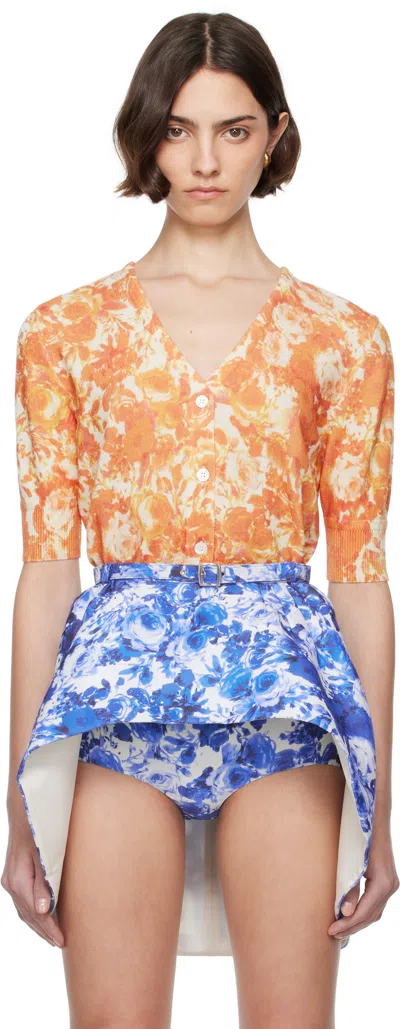 Bally Rosengarten Print Cardigan In I2c2 - Multikoi