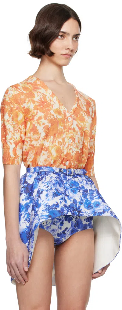 Bally Rosengarten Print Cardigan In I2c2 - Multikoi