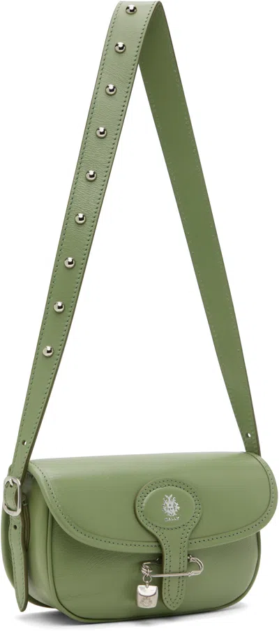 Bally Beckett Safety-pin Detail Mini Bag In Green