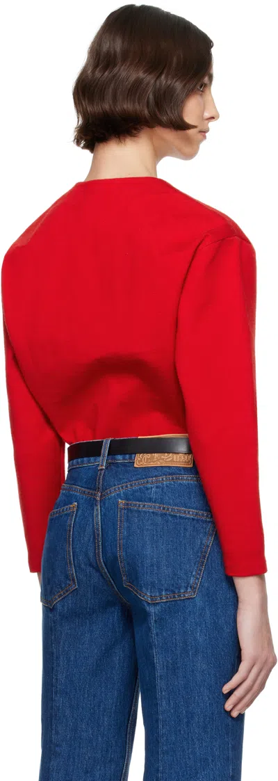 Bally L-blend Stiff Cardigan In U3b9 - Swiss Red 50