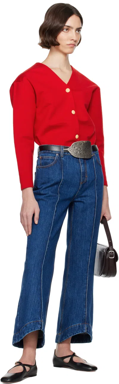 Bally L-blend Stiff Cardigan In U3b9 - Swiss Red 50