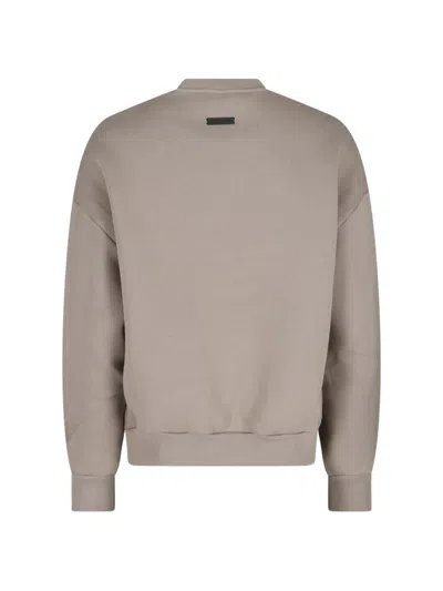 Fear Of God Relaxed Fit Sweatshirt With Embossed Detail In Beige