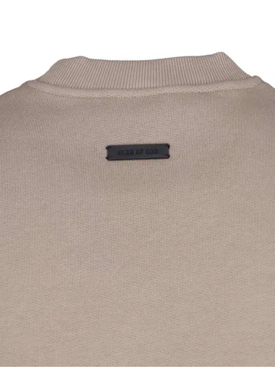 Fear Of God Relaxed Fit Sweatshirt With Embossed Detail In Beige