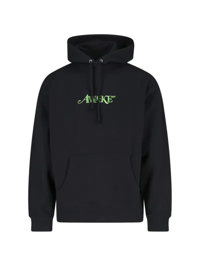 Awake Ny Logo Hoodie In Black