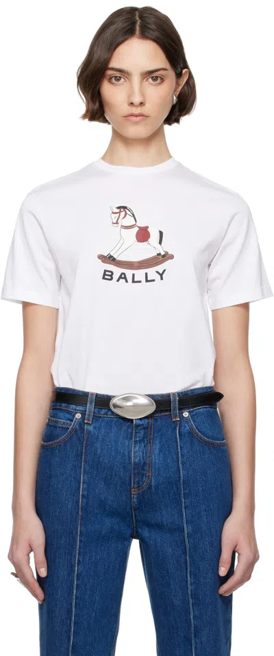 Bally Short-sleeved T-shirt In U001 - White
