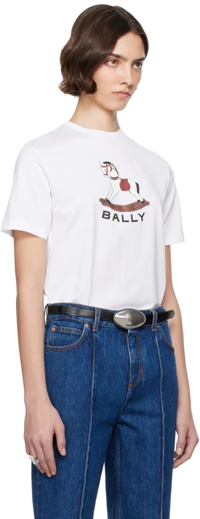 Bally Short-sleeved T-shirt In U001 - White