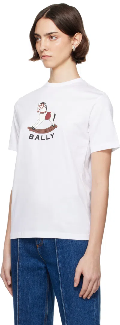 Bally Short-sleeved T-shirt In U001 - White