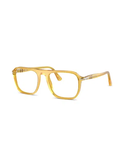 Persol Jacques Brille Mit Oversized-gestell In Gelb