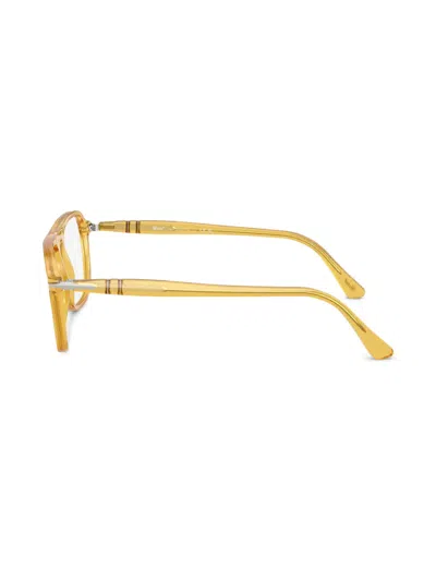 Persol Jacques Brille Mit Oversized-gestell In Gelb