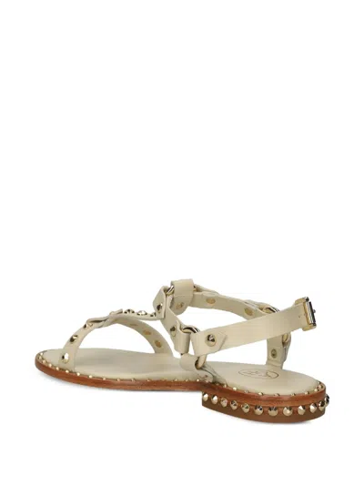 Ash Beige Patsy Leather Sandal In Nude