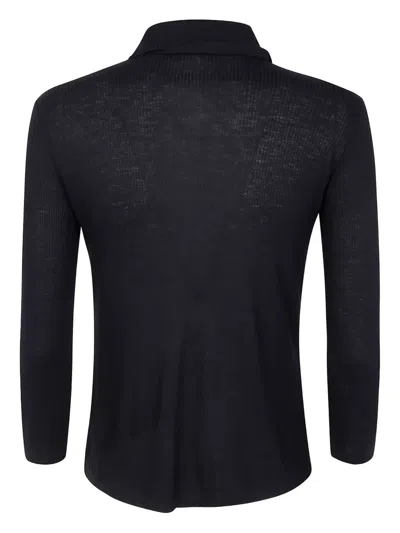 Majestic Ribbed-knit Shirt In Schwarz