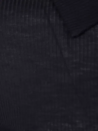 Majestic Ribbed-knit Shirt In Schwarz