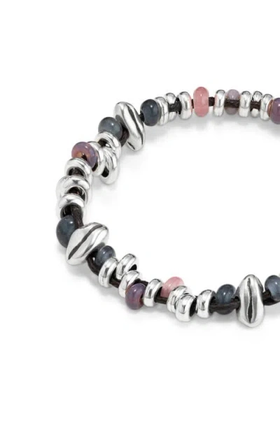 Unode50 Sterling Silver Multicolor Glasses Bracelet In Multi