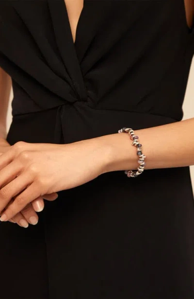 Unode50 Sterling Silver Multicolor Glasses Bracelet In Multi