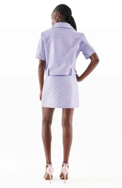 As By Df Nico Recycled Leather Jacket In Pastel Lilac