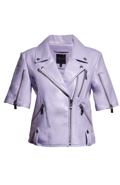 As By Df Nico Recycled Leather Jacket In Pastel Lilac