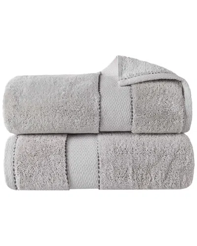 Superior Set Of 2 Niles Giza Cotton Dobby Ultra-plush Thick Soft Absorbent Bath Sheets