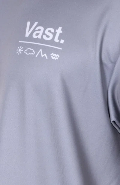 Vast Aqua Terra Elements Performance T-shirt In Heather Grey