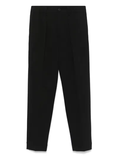 Issey Miyake Edge Ensemble Trousers In Schwarz