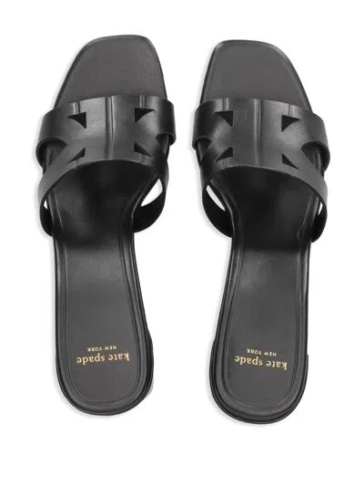 Kate Spade 60mm Double K Mules In Black
